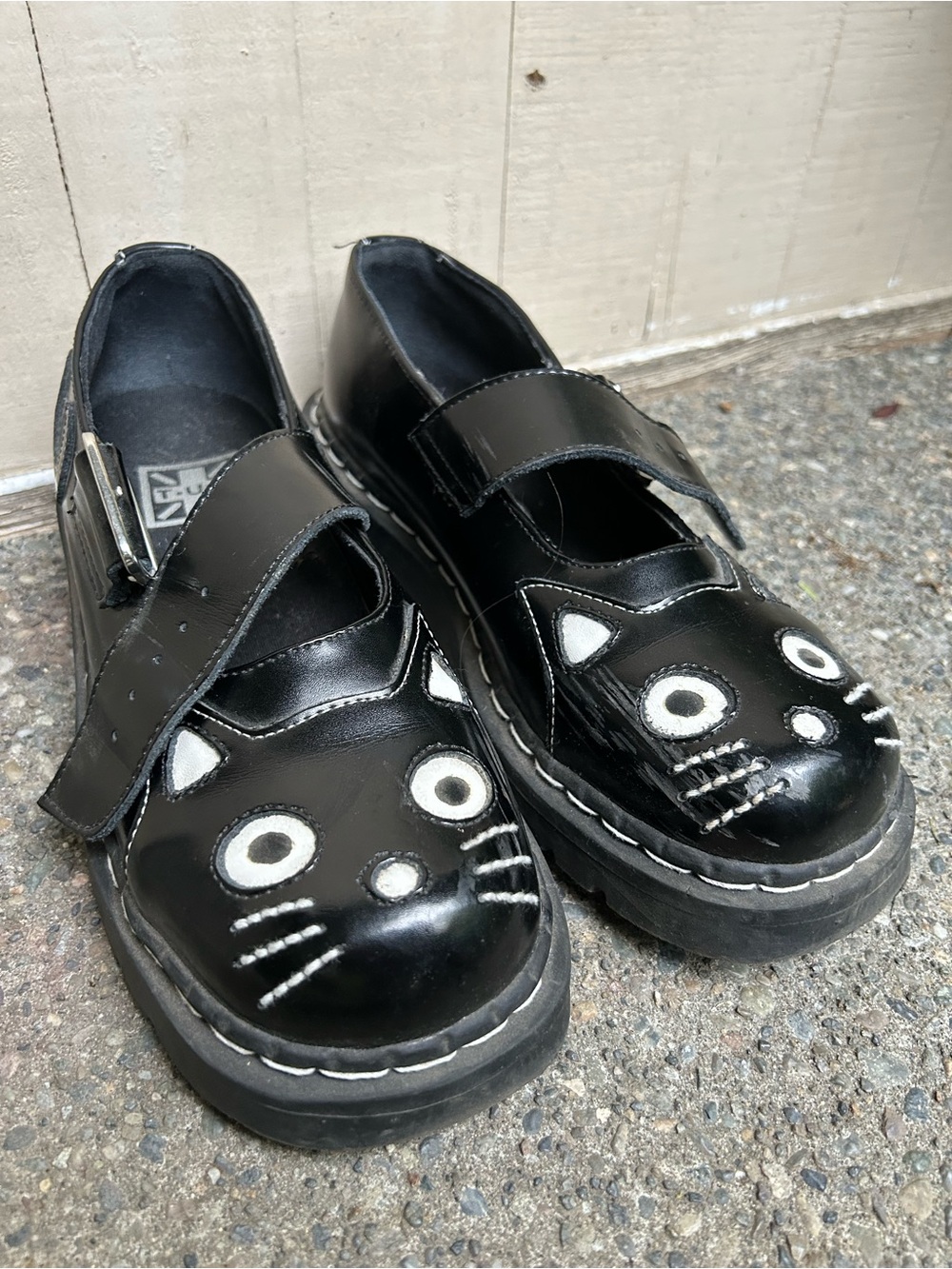 TUK Black Cat Mary Jane Shoes